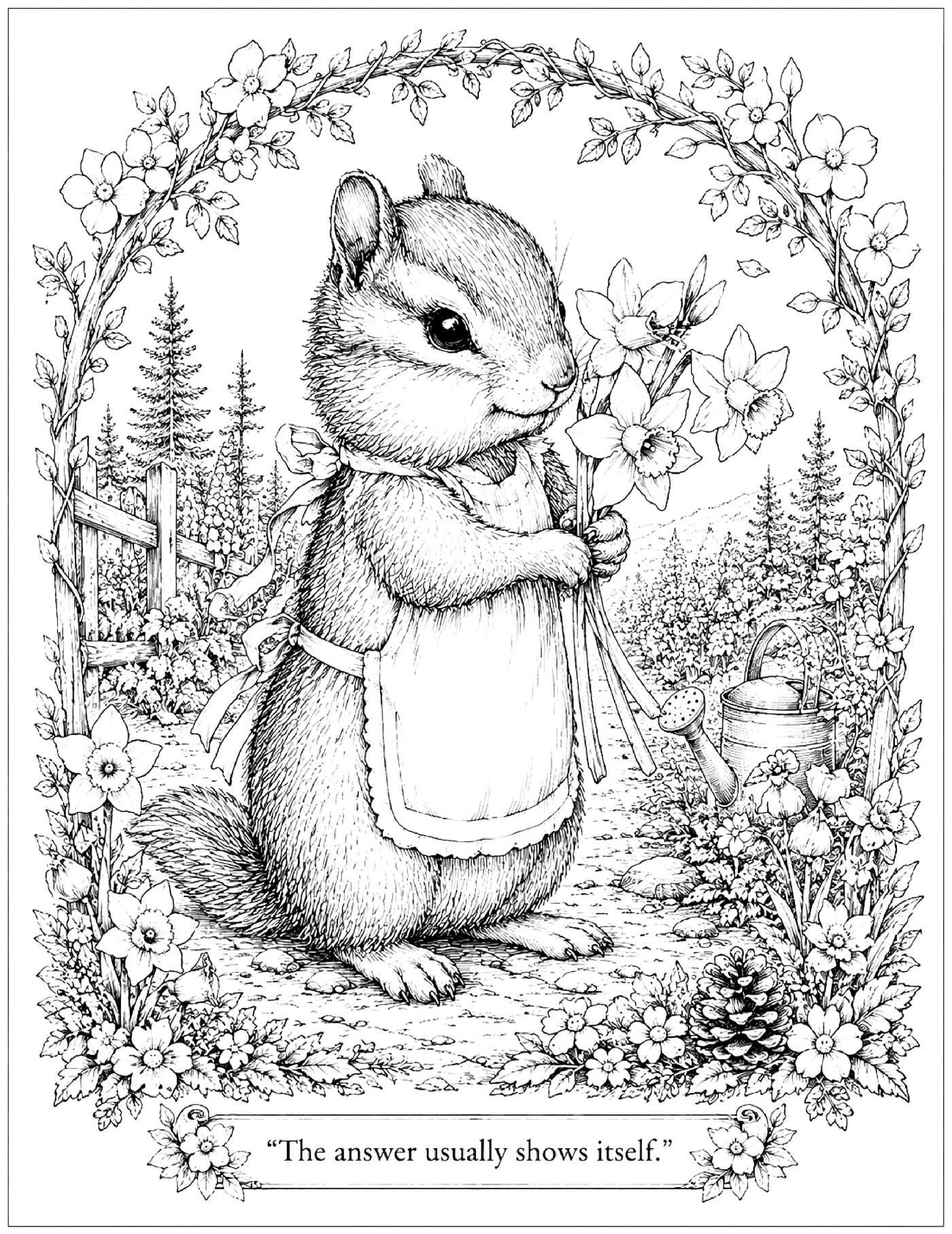 Zinny coloring page preview